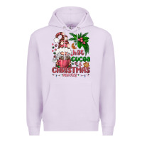 Lilac Pink Christmas hot cocoa and christmas movies Premium Hoodie - NancyCooperArtShop