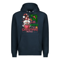 Navy Pink Christmas hot cocoa and christmas movies Premium Hoodie - NancyCooperArtShop