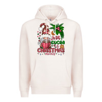 Pale Pink Pink Christmas hot cocoa and christmas movies Premium Hoodie - NancyCooperArtShop