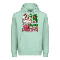 Seafoam Pink Christmas hot cocoa and christmas movies Premium Hoodie - NancyCooperArtShop