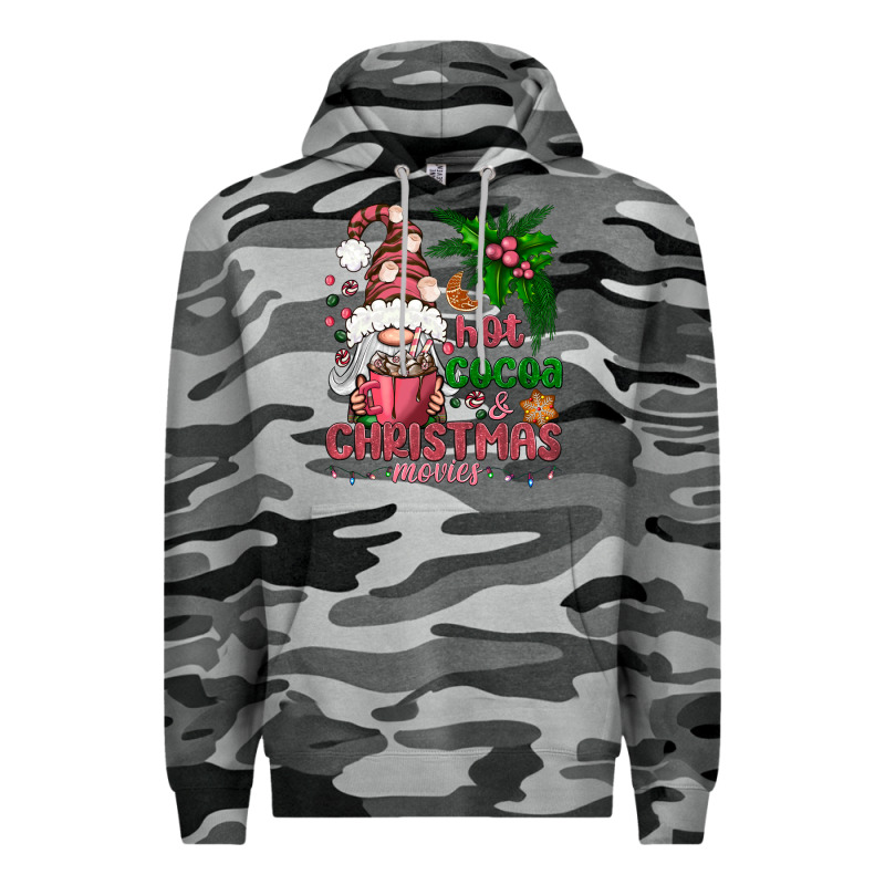 Pink Christmas Hot Cocoa And Christmas Movies Premium Hoodie by NancyCooperArtShop | Teevron