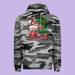 Pink Christmas Hot Cocoa And Christmas Movies Premium Hoodie Designed By Nancycooperartshop