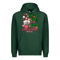 Sports Green Pink Christmas hot cocoa and christmas movies Premium Hoodie - NancyCooperArtShop