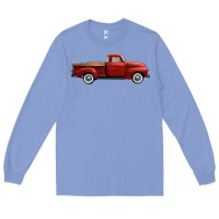 Colony Blue western red truck right side view Long Sleeve Tee - FaDigitalArtStudio