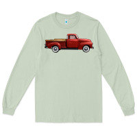 Matcha western red truck right side view Long Sleeve Tee - FaDigitalArtStudio
