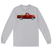 Moon Dust western red truck right side view Long Sleeve Tee - FaDigitalArtStudio