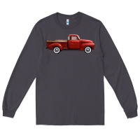 Smoke western red truck right side view Long Sleeve Tee - FaDigitalArtStudio