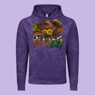 Rodeo Baby Western Vintage Hoodie Designed By Texasbilliewilder