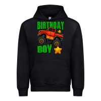 Black birthday boy monster truck Urban Hoodie - Jasminsmagicworld