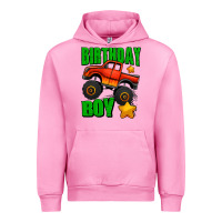 Fuchsia Pink birthday boy monster truck Urban Hoodie - Jasminsmagicworld