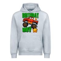Heather Grey birthday boy monster truck Urban Hoodie - Jasminsmagicworld