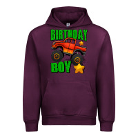 Mauve Wine birthday boy monster truck Urban Hoodie - Jasminsmagicworld