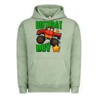 Pigment Oil Green birthday boy monster truck Urban Hoodie - Jasminsmagicworld