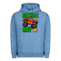 Pigment Pebble Blue birthday boy monster truck Urban Hoodie - Jasminsmagicworld