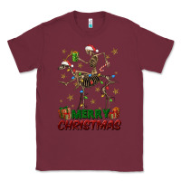 Burgundy merry christmas deer skeleton Classic Tee - FaDigitalArtStudio