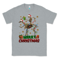 Heather Grey merry christmas deer skeleton Classic Tee - FaDigitalArtStudio