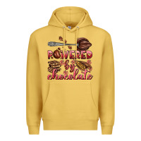Antique Gold powered by chocolate Premium Hoodie - AdoDesignShop