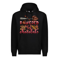 Black powered by chocolate Premium Hoodie - AdoDesignShop