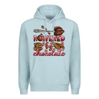 Blue Mist powered by chocolate Premium Hoodie - AdoDesignShop