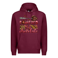 Burgundy powered by chocolate Premium Hoodie - AdoDesignShop