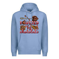 Colony Blue powered by chocolate Premium Hoodie - AdoDesignShop