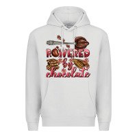 Dove Grey powered by chocolate Premium Hoodie - AdoDesignShop