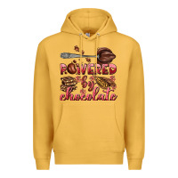 Mustard powered by chocolate Premium Hoodie - AdoDesignShop