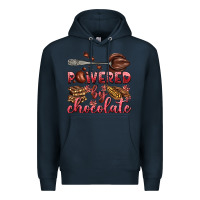 Navy powered by chocolate Premium Hoodie - AdoDesignShop