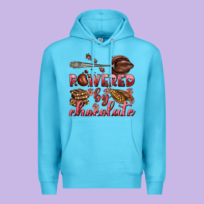 Powered By Chocolate Premium Hoodie Designed By Adodesignshop