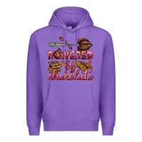 Purple powered by chocolate Premium Hoodie - AdoDesignShop