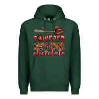 Sports Green powered by chocolate Premium Hoodie - AdoDesignShop