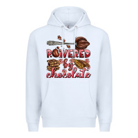 White powered by chocolate Premium Hoodie - AdoDesignShop