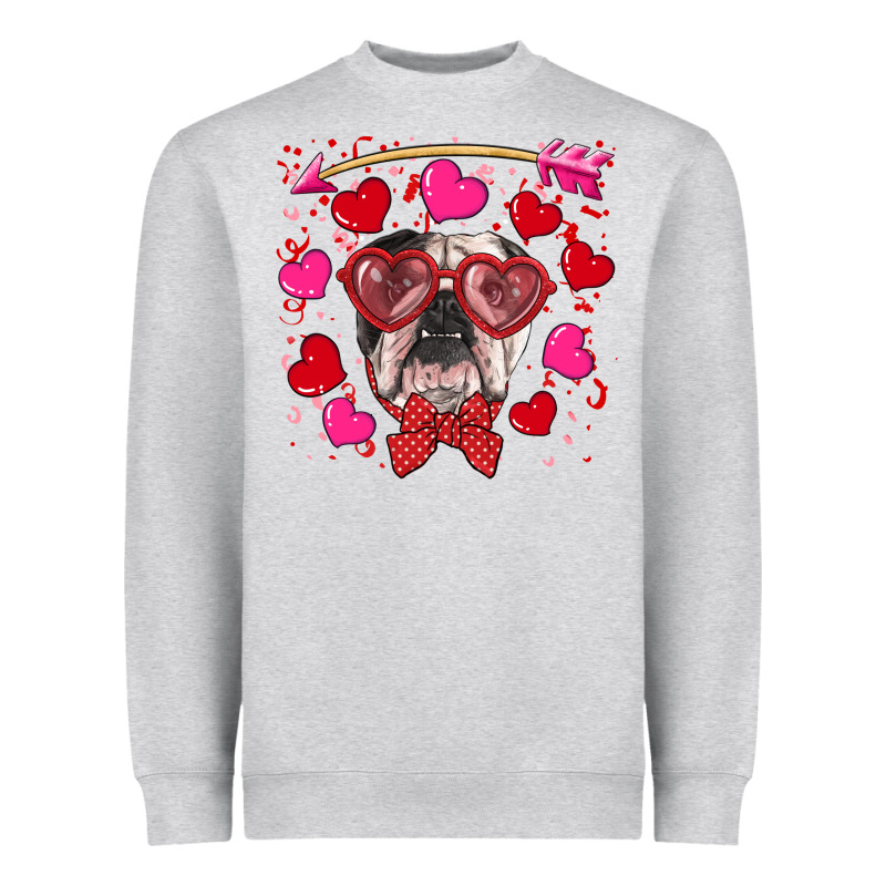 Valentine's Day  English Bulldog Heavyweight Sweatshirt by RanaPortraitStore | Teevron