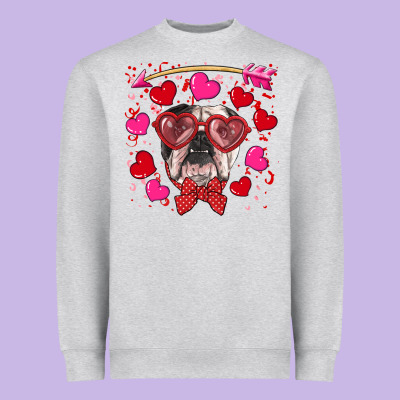 Heavyweight Sweatshirt Valentine's day  english bulldog