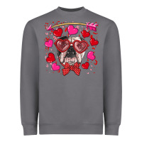 Storm Valentine's day  english bulldog Heavyweight Sweatshirt - RanaPortraitStore
