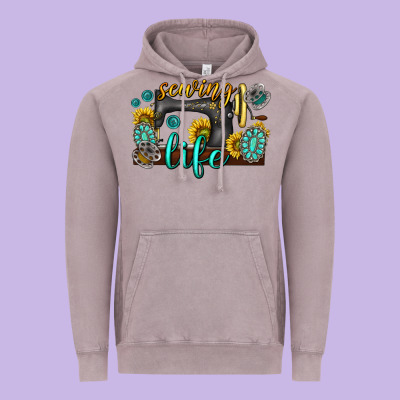Sewing Life Western Vintage Hoodie Designed By Texasbilliewilder