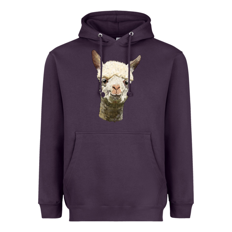 Alpaca Head Heavyweight Hoodie by LillyAllenDesigns | Teevron