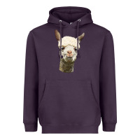 Plum Alpaca Head Heavyweight Hoodie - LillyAllenDesigns