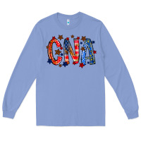 Colony Blue cna america Long Sleeve Tee - RacoonDesign