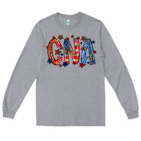 Heather Grey cna america Long Sleeve Tee - RacoonDesign