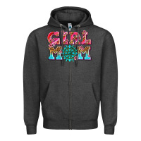 Charcoal Heather girl mom Zipper Hoodie - AdoDesignShop