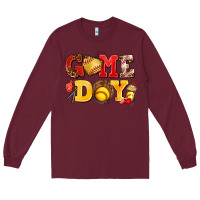Burgundy game day softball Long Sleeve Tee - AdoDesignShop