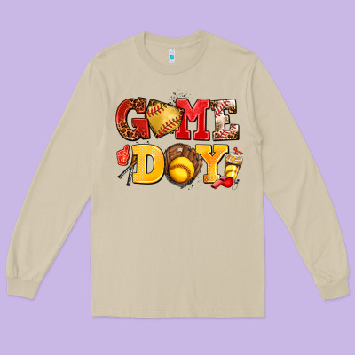 Game Day Softball Long Sleeve Tee Designed By Adodesignshop