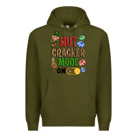 Army Green Nutcracker mode on Premium Hoodie - NancyCooperArtShop