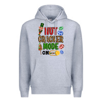 Heather Grey Nutcracker mode on Premium Hoodie - NancyCooperArtShop