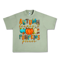 Oil Green autumn leaves and pumpkins please Urban Heavy Tee - Zillion Design Studio