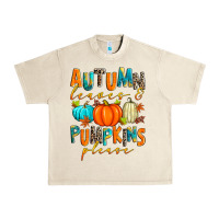 Sandshell autumn leaves and pumpkins please Urban Heavy Tee - Zillion Design Studio