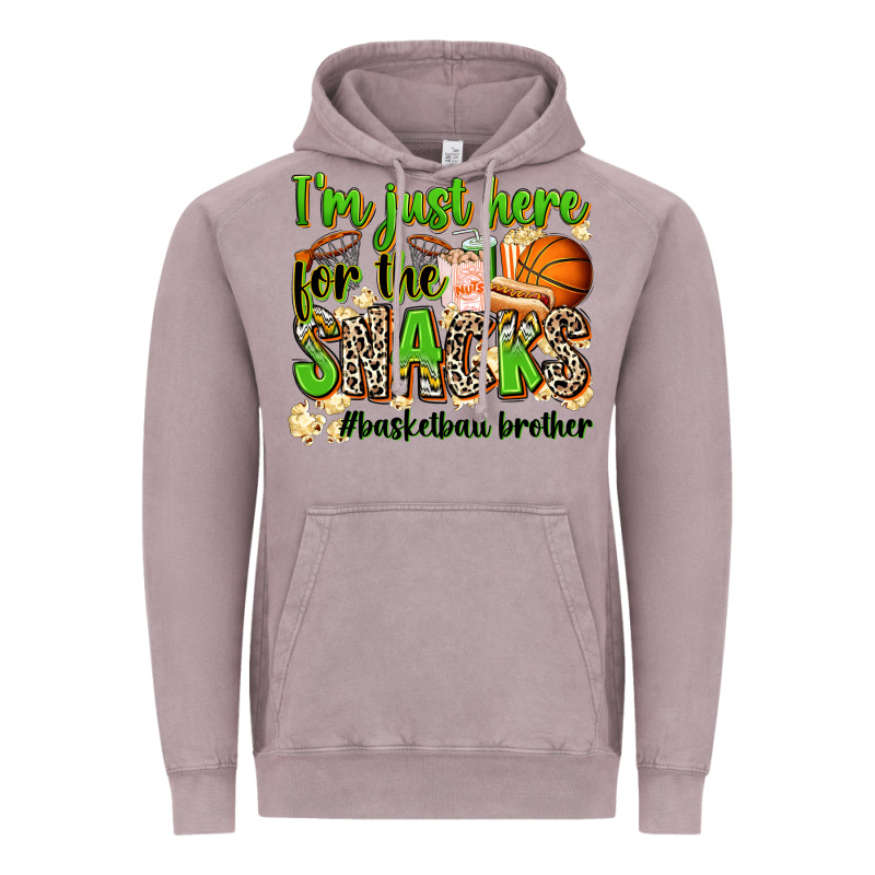 Im Just Here For The Snacks Basketball Brother Vintage Hoodie by Zillion Design Studio | Teevron