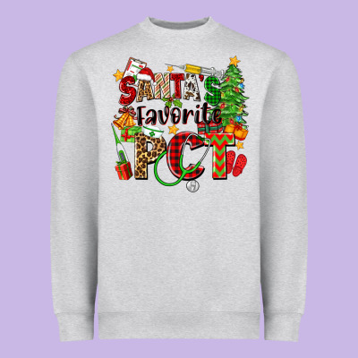 Santa's Favorite Pct Heavyweight Sweatshirt Designed By Zillion Design Studio