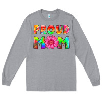 Heather Grey proud mom Long Sleeve Tee - HRA Design Shop